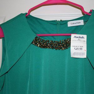 Calvin Klein cocktail dress, Size 10, NWT, green